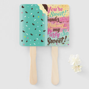 Fun Mint Ice Cream Popsicle Leckerei Geburtstagspa Fächer