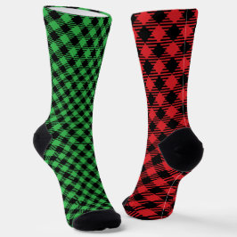 Fun Mismatch Odd Christmas Kariert Socken