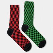 Fun Mismatch Odd Christmas Kariert Socken (Rechts)