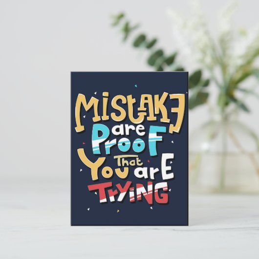 Fun Mistakes | Förderung Postkarte (Stehend Vorderseite)
