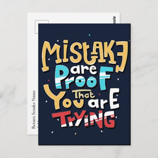 Fun Mistakes | Förderung Postkarte (Vorne/Hinten)