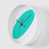 Fun Mitte Jahrhundert Moderne Aqua Curve Weißer Hi Uhr (Winkel)