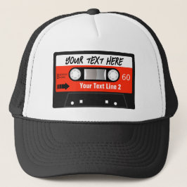 Fun Mixtape Red Vintag Cassette Band individuell a Truckerkappe