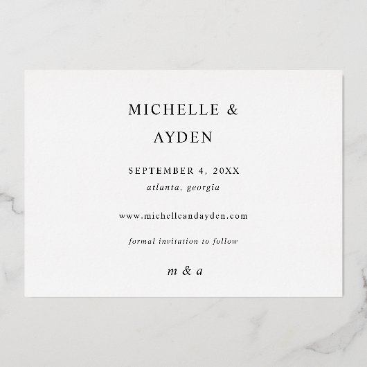 Fun Mod Instant Foto Save the Date Folieneinladung (Rückseite)