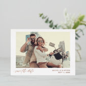 Fun Mod Instant Foto Save the Date Folieneinladung (Stehend vorne)