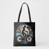 Fun Modern Abstract Design Bike Logo Tasche (Vorderseite)