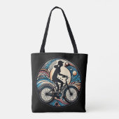 Fun Modern Abstract Design Bike Logo Tasche (Rückseite)