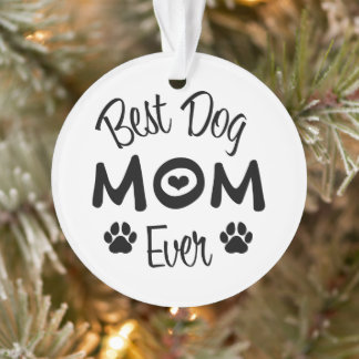 Fun Modern Best Hund Mama Foto Ornament