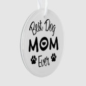 Fun Modern Best Hund Mama Foto Ornament (Vorderseite)
