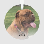 Fun Modern Best Hund Mama Foto Ornament (Rückseite)