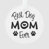 Fun Modern Best Hund Mama Foto Ornament (Vorderseite)