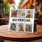 Fun Modern 'BEST MAMA EVER' 6 Foto Fotoplatte