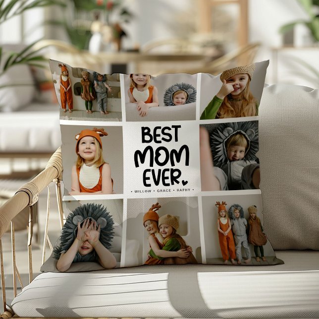 Fun Modern 'BEST MAMA EVER' 6 Foto Kissen (Von Creator hochgeladen)