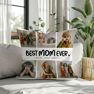 Fun Modern 'BEST MAMA EVER' 6 Foto Kissen