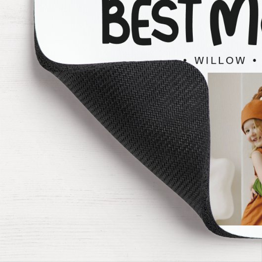 Fun Modern 'BEST MAMA EVER' 6 Foto Mousepad (Ecke)