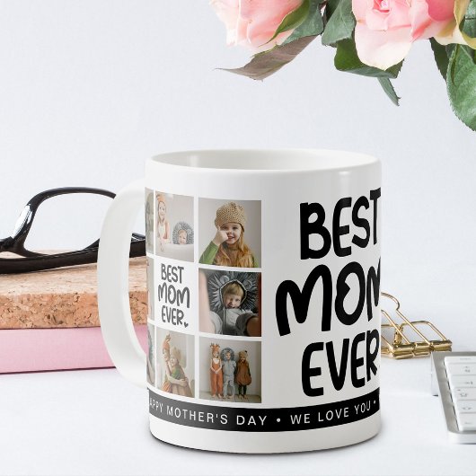 Fun Modern 'BEST MAMA EVER' 8 Foto Kaffeetasse