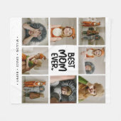 Fun Modern 'BEST MOM EVER' 6 Photo Fleecedecke (Vorderseite (Horizontal))