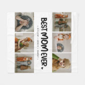 Fun Modern 'BEST MOM EVER' 6 Photo Fleecedecke (Vorderseite (Horizontal))