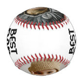 Fun Modern 'BEST VATER EVER' 2 Foto Baseball (Rückseite)