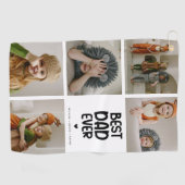 Fun Modern 'BEST VATER EVER' 5 Foto Golfhandtuch (Horizontal)