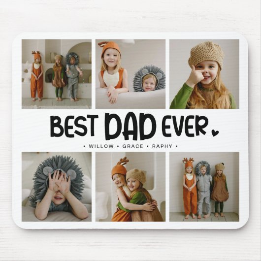 Fun Modern 'BEST VATER EVER' 6 Foto Mousepad (Vorne)
