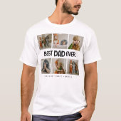 Fun Modern 'BEST VATER EVER' 6 Foto T-Shirt (Vorderseite)