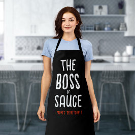 Fun Modern Boss Mama Schwarz-weiß Kühl Typ Schürze