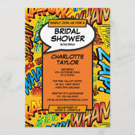 Fun Modern Brautparty Comic Buch Einladung