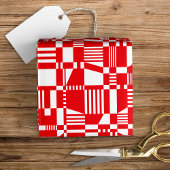 Fun Modern Checkered Red & White Wrapping Paper Geschenkpapier