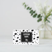 fun modern chic black and white dot pattern bold  visitenkarte (Stehend Vorderseite)