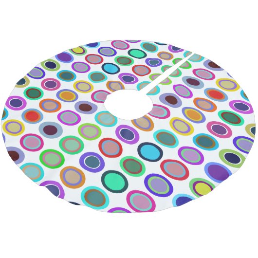 Fun Modern Christmas Tree Skirt Polyester Weihnachtsbaumdecke (Schrägansicht)