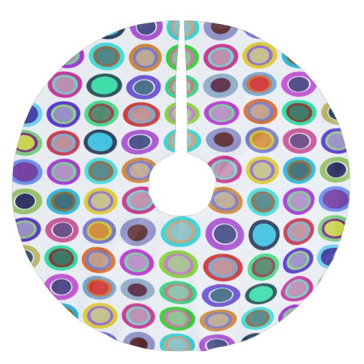 Fun Modern Christmas Tree Skirt Polyester Weihnachtsbaumdecke (Vorderseite)