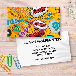 Fun Modern Comic Book Shout Outs Visitenkarte