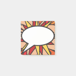 Fun Modern Comic Book Speech Bubble Post-it Klebezettel
