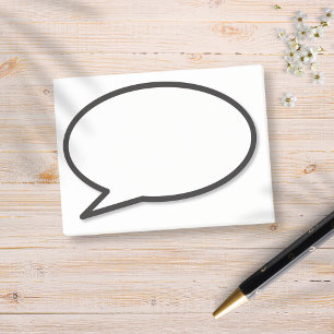 Fun Modern Comic Book Speech Bubble Post-it Klebezettel