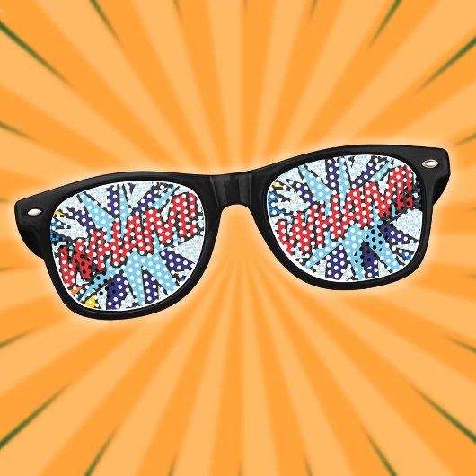 Fun Modern Comic Book WHAM Partybrille