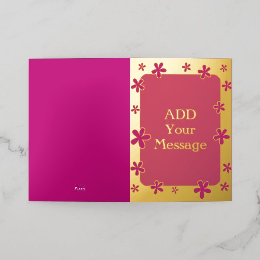 Fun Modern Custom Gold Foil Card (Äußere Ablage)