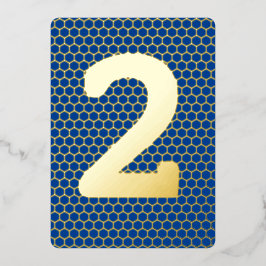 Fun Modern Custom Gold gepresste Birthday Foil Inv Folieneinladung