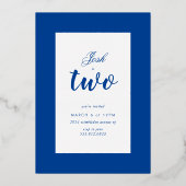 Fun Modern Custom Gold gepresste Birthday Foil Inv Folieneinladung (Rückseite)