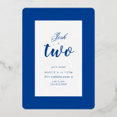 Fun Modern Custom Gold gepresste Birthday Foil Inv Folieneinladung (Rückseite)