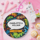 Fun Modern Designer Typografisches Comic Buch Pappteller (Party)