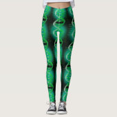 Fun Modern DNA Muster Green Medical Science Leggings (Vorderseite)