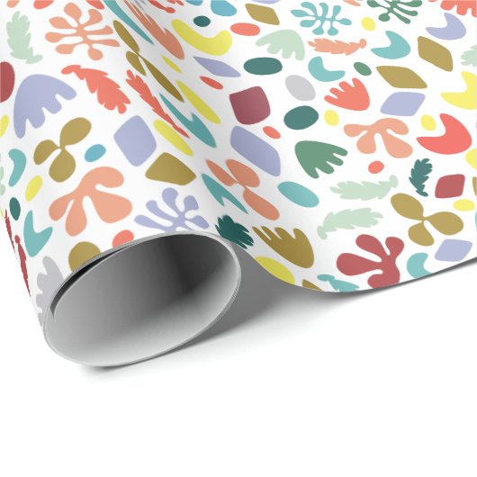 Fun Modern farbenfrohe Muster Geschenkpapier (Rolleneckpunkt)