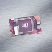 Fun Modern Geometric Textured Glitzer Magnetische Visitenkarte (Beispiel)