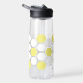 Fun Modern Geometric Yellow Heart Paw Dog Fotos Trinkflasche (Rechts)
