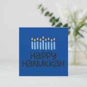Fun Modern "Happy Hanukkah" Flat Card (Stehend Vorderseite)