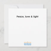 Fun Modern "Happy Hanukkah" Flat Card (Rückseite)