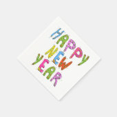 Fun Modern Happy New Year | Urlaub Serviette (Ecke)