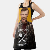 Fun Modern Head Koch Cool Name Foto Männer Schürze (InSitu)