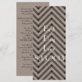 Fun & Modern Kraft Wedding Program Programm (Vorne/Hinten)